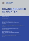 Cover Oranienburger Schriften 1/2015