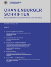 Cover Oranienburger Schriften Nr. 1/2017