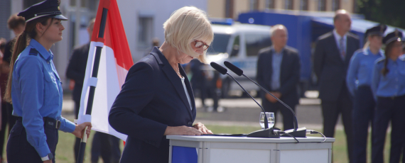 Hochschulpräsidentin Prof. Dr. Heike Wagner bei ihrer Begrüßungsrede